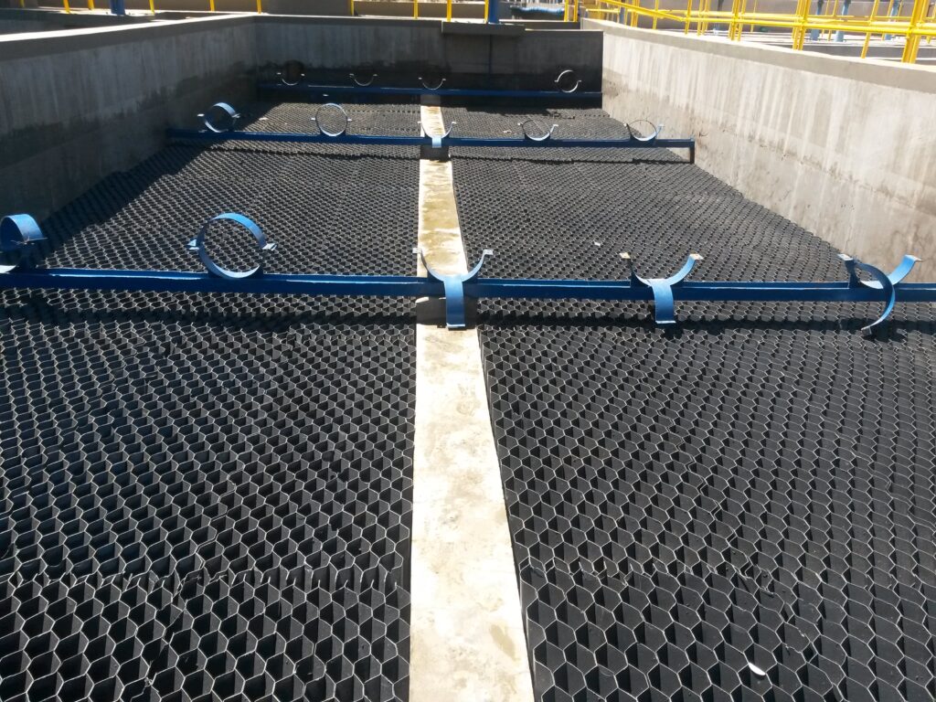 Módulo de sedimentación en planta de tratamiento de agua